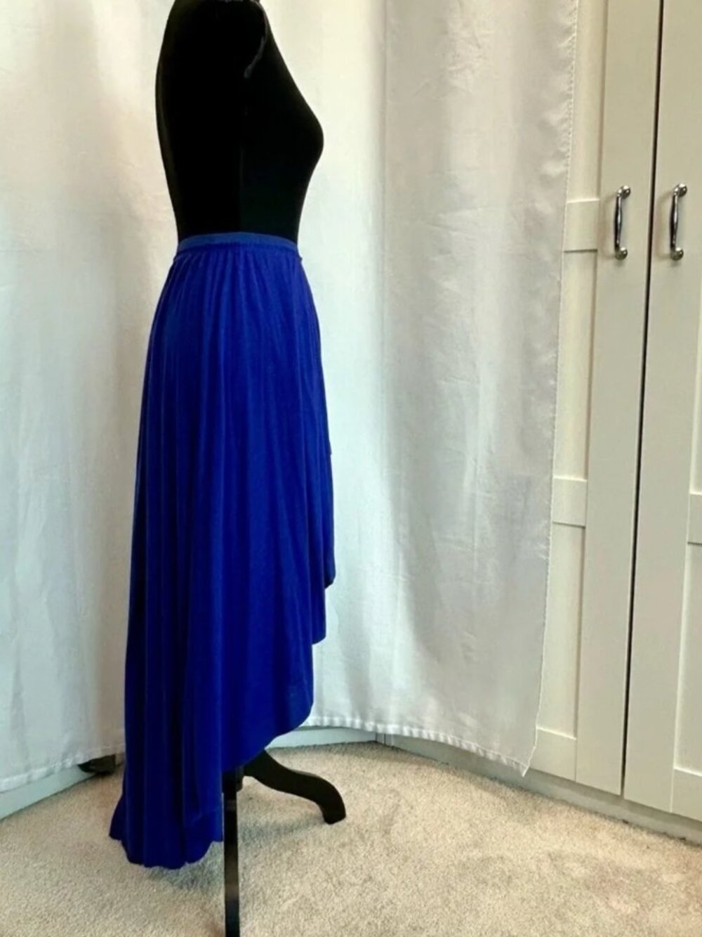 American Eagle Royal cobalt blue high-low asymmetrical midi maxi skirt Sz M